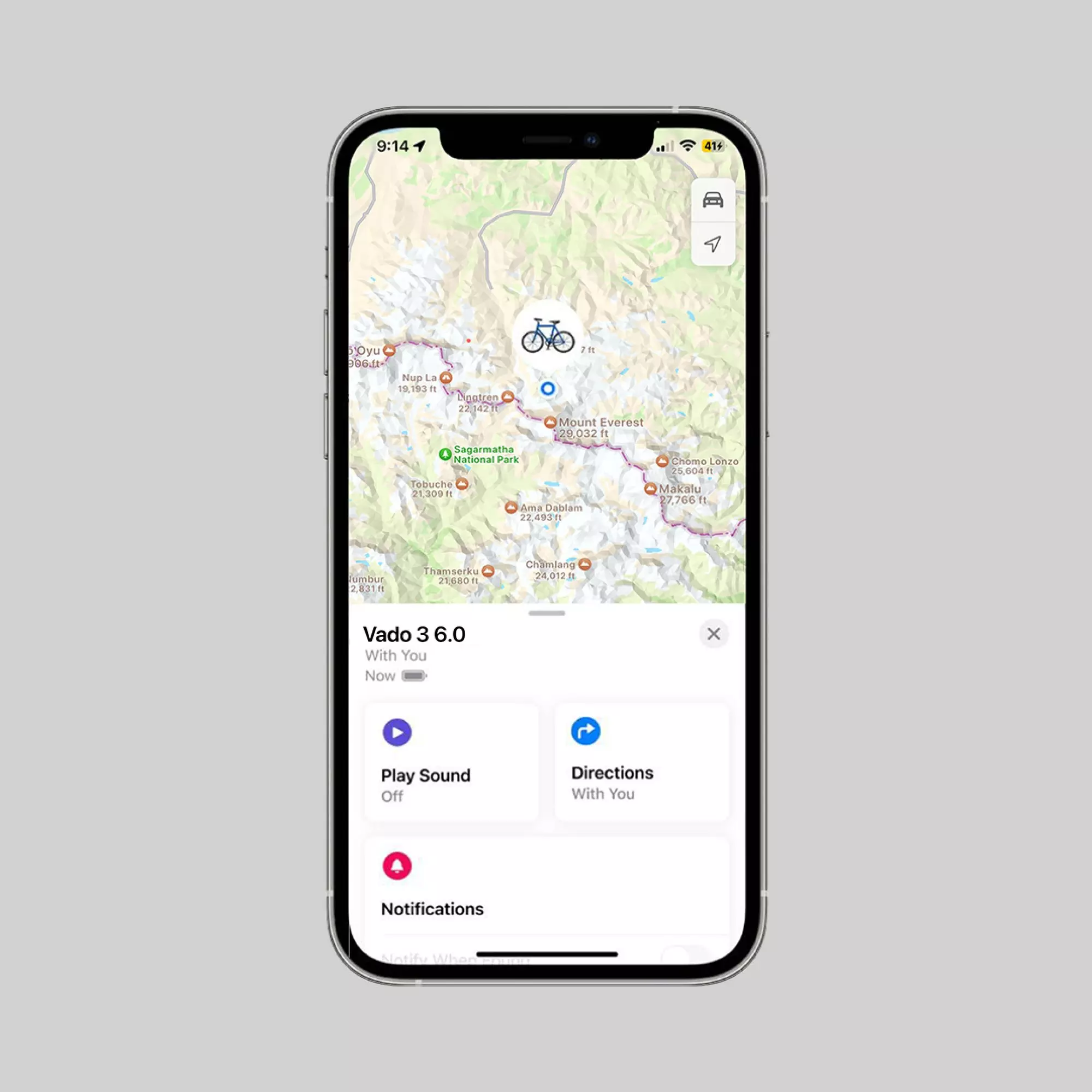 Wbudowana funkcja Apple Find My